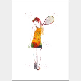 Tennis Player Girl Posters and Art